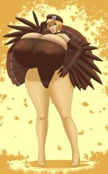 1girls big_ass breasts_bigger_than_head breasts_bigger_than_torso costume enormous_breasts gigantic_breasts huge_ass huge_breasts hyper hyper_breasts kay_(zdemian) massive_breasts short_hair tagme thick_thighs turkey turkey_costume wide_hips zdemian