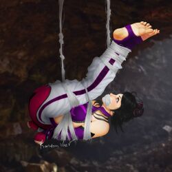 1girls bondage feet female female_only foot_focus fully_clothed gag juri_han painted_toenails randomuseragain2016 red_toenails soles solo stirrup_legwear street_fighter tape_gag toeless_legwear toenail_polish