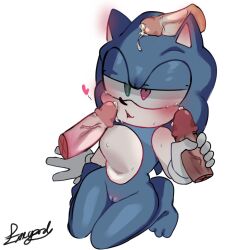 anthro blue_fur cum_drip cuntboy disembodied_penis exegard foursome green_eyes handjob heart heart-shaped_pupils humanoid_penis intersex penis_on_face pleasure_face sonic_(series) sonic_the_hedgehog tears white_background