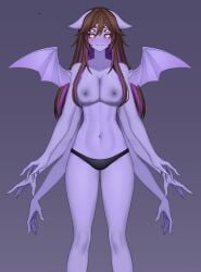 bat_wings big_breasts black_panties danaramor dante_will neobaka purple_skin red_eyes succubus tagme virtual_youtuber vtuber vtuber_br youtube