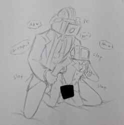 2boys anthro bedroom gay_sex large_cameraman_(skibidi_toilet) male_only non-human object_head skibidi_toilet tvman_(skibidi_toilet) yaoi