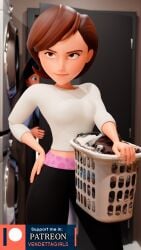 3d blender disney helen_parr patreon pixar the_incredibles vendettagirls