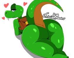 1boy anthro ass ass_focus back_view backpack badonkadonks bag bedroom_eyes big_ass big_butt big_hips bubble_ass bubble_butt chrisbmonkey croc croc:_legend_of_the_gobbos crocodile crocodilian crocodylid curvy curvy_body curvy_figure curvy_hips femboy furry furry_ass furry_only giant_ass huge_ass huge_butt hyper hyper_ass hyper_butt laying_down laying_on_stomach looking_at_viewer male male_only massive_ass massive_butt massive_thighs mature naked plump plump_ass presenting presenting_ass presenting_butt rear_view reptile scalie scalie_humanoid scalie_only seducing seductive seductive_eyes seductive_gaze seductive_look smug_smile solo teeth thick thick_ass thick_legs thick_thighs