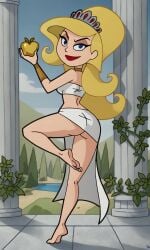 ai_generated ass barefoot bigmic145 blonde_hair breasts eris_(billy_and_mandy) female female_only goddess nai_diffusion solo stable_diffusion the_grim_adventures_of_billy_and_mandy white_skin