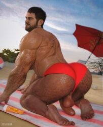 1boy all_fours ass ass_focus back back_muscles back_view balls balls_out balls_out_of_briefs balls_out_of_speedo balls_out_of_underwear bara bara_ass beach beard big_ass big_butt black_hair body_hair briefs briefs_only chris_redfield daddy dat_ass dilf exposed_balls exposed_penis exposure facial_hair feet flaccid flaccid_penis hairy hairy_arms hairy_ass hairy_back hairy_legs hairy_male hairy_thighs huge_ass huge_butt human human_only kneeling male male_focus male_only manly mature mature_male muscular muscular_arms muscular_back muscular_male muscular_thighs necklace necklace_only outdoors outside penis penis_out penis_out_of_briefs penis_out_of_speedo penis_out_of_underwear presenting presenting_ass presenting_butt pubic_hair public_exposure realistic red_briefs red_speedo red_underwear resident_evil silver_necklace smirk smirking smirking_at_viewer solo solo_focus solo_male speedo speedo_only sunscreen sweat sweating sweaty sweaty_ass teasing thick_ass thick_thighs toned toned_body toned_male underwear underwear_only zireael