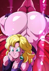 ai_generated ass blonde_hair dragon_ball huge_ass older_female red_sky