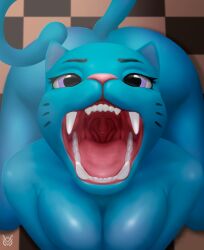 big_ass big_breasts canine cum_hungry curvy dangerous_beast feline looking_at_viewer mature_female milf mouth_fetish nicole_watterson open_mouth risky_sex sharp_teeth the_amazing_world_of_gumball waiting_for_cum