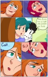 1girls 2024 3boys absurd_res after_sex background_characters brawl_stars buster_(brawl_stars) colt_(brawl_stars comic comic_page completely_nude dialogue duo eyebrows_visible_through_hair gay gray_(brawl_stars) green_eyes hi_res highres homosexual lola_(brawl_stars) male male_focus nahu600 nude nude_male red_hair redhead spanish_dialogue spanish_text supercell sweat sweating text video_games