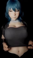 3d big_breasts blacked byleth_(fire_emblem)_(female) caption censored censored_breasts edit fire_emblem fire_emblem:_three_houses flashing green_hair humiliation j9006 large_breasts light-skinned_female nintendo tits_out