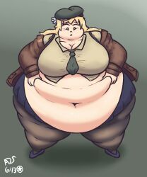 atlasdoesstuff fat holding_belly m1_garand_(girls'_frontline) overweight pantyhose ssbbw