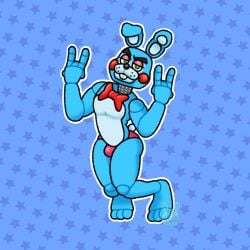 3_toes 4_fingers animatronic anthro blue_background blue_body blue_fur bottomwear bowtie briefs bulge bunny bunny_ears five_nights_at_freddy's five_nights_at_freddy's_2 fur furry green_eyes hand_gesture humanoid lagomorph looking_at_viewer machine male male_focus male_only ornyrabi77 rabbit rabbit_ears rabbit_humanoid red_briefs red_cheeks red_underwear robot solo_male speedo the_ornyrabi77 therabit thong toes toy_bonnie_(fnaf) underwear video_games