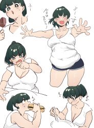 big_belly big_breasts breasts chubby eating female female_only huge_breasts ijnacrj mao_(mattsuu)