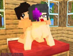 1boy 1boy1girl 1girls 3d adult ahe_gao anal bed bedroom big_breasts black_hair breasts brown_hair commission doggy_style female from_behind glasses green_eyes horny horny_female human humanoid ick(oc) ick369 male male/female mine-imator minecraft mounting multicolored_hair nude olivia_(olivialewdz) olivialewdz outside purple_eyes sex straight tagme tongue_out zander_(ick369)