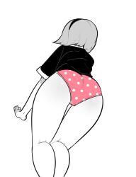 2022 all_fours ass bent_over nd_(artist) nier:_automata no_pants panties pink_panties polka_dot polka_dot_panties short_hair tagme thighs yorha_2b