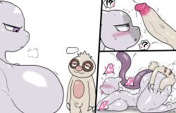 1boy 1boy1girl 1girl 1girls 2d 2d_(artwork) 2d_artwork age_difference big_ass big_boobs big_breasts big_cock big_dick big_penis bigger_female blush blushing blushing_female cum cum_inside enigi09 from_behind from_behind_position fur furry furry_female furry_male furry_only huge_ass huge_boobs huge_breasts hugging hugging_ass hugging_from_behind legendary_pokemon long_tail looking_at_penis mewtwo older_female penis_awe pokemon pokemon_(species) purple_eyes purple_tail sex sex_from_behind simple_background size_difference slakoth sloth small_penis smaller_male straight straight_sex tail tongue tongue_out white_background wide_hips wide_thighs younger_female