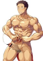 1boy 2021 abs balls beefy biceps big_glans big_penis blush breasts broad_shoulders brown_eyes brown_hair censor_bar censored censored_penis collarbone completely_nude crying crying_with_eyes_open cum cum_explosion cum_fountain cum_on_penis cum_splatter cum_string cum_trail dated duo ejaculation embarrassed erection etchu_fundoshi foreskin foreskin_folds frenulum fundoshi fundoshi_only gay ghost_hands handjob hi_res holding_penis japanese_clothes jerking male male_only manly mature_male muscles muscular muscular_arms muscular_legs muscular_male muscular_neck muscular_thighs no_body_hair nude orgasm original original_character pecs penis pointless_censoring precum precum_drip putting_clothes_on quadriceps red_fundoshi red_glans retracted_foreskin robronx35498_(pixivid=35498) semen shaved_crotch shocked short_hair six_pack standing tears thick_cum thick_penis tying tying_fundoshi uncircumcised uncut wanking yaoi