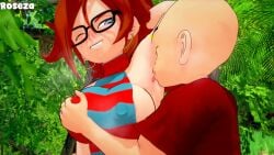 3d_animation android_21 android_21_(human) animated areolae armpit_fetish armpit_licking armpits bakushin_o_armpit_gif_(meme) bald dragon_ball dragon_ball_super dragon_ball_z glasses groping_breasts human_on_android koikatsu krillin kuririn licking_armpit milf orange_hair roseza shorter_male size_difference sound straight sweaty tagme taller_female tongue video vomi_(dragon_ball)