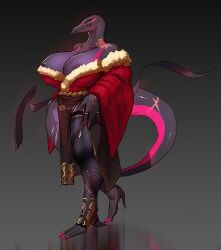 agitype01 big_breasts breasts cleavage female female_focus female_only nintendo nipples no_humans pokémon_(species) pokemon pokemon_(species) salazzle