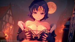 3d_animation 60+fps animated anna_anon artist_name assertive_female audible_speech bad_id bad_twitter_id black_bra black_gloves black_panties blue_hair boy bra breasts building circlet commentary cum cum_on_body cum_on_breasts ejaculation english_audio english_commentary facial female fingerless_gloves fire fleur-de-lis fur_trim gloves grabbing_own_breast greyscale highres koikatsu_(medium) large_breasts longer_than_one_minute looking_at_viewer lying monochrome moon musi_cassie nami955 nami955_(voice_actor) night on_side original outdoors paizuri panties penis pov pov_crotch precum red_eyes sheath sheathed short_hair sound spot_color straight sword tagme thighs tora_(anna_anon) underwear upper_body video villainess weapon yellow_eyes