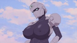 1girls 2026 armor armored_female artist_request big_breasts bodysuit breasts clothed clothing female female_only helmet huge_breasts invincible invincible_(tv_series) mask masked_female nipple_bulge nipple_outline nipples official_art screenshot screenshot_edit skin_tight solo tech_jacket tech_jacket_(zoe_thompson) tight_clothing