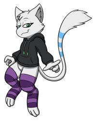 2025 3_toes 4_fingers alpha_channel anthro biped black_clothing black_hoodie black_topwear blue_eyes blue_markings blue_stripes blue_tail bottomless bottomless_anthro bottomless_female clitoris clothed clothed_anthro clothed_female clothing eyelashes fan_character feather_markings feathers feet felid feline female female_anthro fingers floating footwear front_view fur fur_markings generation_1_pokemon genitals green_eyes hair happy heterochromia hoodie inner_ear_fluff legendary_pokemon legwear levitation looking_at_viewer mammal markings mew_(pokemon) multicolored_tail mythical_pokemon nintendo pattern_clothing pattern_footwear pattern_legwear pattern_socks pink_clitoris pokemon pokemon_(species) purple_clothing purple_footwear purple_legwear purple_socks purple_stripes semi-anthro simple_background smile smiling_at_viewer socks solo ssecrets151 striped_body striped_clothing striped_footwear striped_fur striped_markings striped_socks striped_tail stripes tail tail_markings toes topwear transparent_background tuft two_tone_tail vulva white_body white_ears white_fur white_hair white_inner_ear white_inner_ear_fluff white_tail yuki_(side_b)