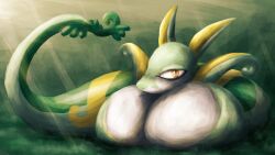 busty_feral female huge_breasts hyper hyper_breasts loom pokemon serperior