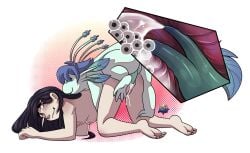 2026 4_toes 5_fingers 5_toes alice_zhao alien all_fours alpha_channel amphibian anamniotic_egg antennae_(anatomy) anthro artist_name black_hair black_sclera blue_fin blue_hair blue_tongue bodily_fluids breasts brown_eyes cel_shading cloacal_penis cum cum_drip cum_in_vagina cum_inside cum_on_vulva doggy_style dripping duo ear_piercing ear_ring egg egg_implantation erection external_gills eye_contact feet female fin fingers from_behind_position genital_fluids genitals gills green_body green_fin green_ovipositor green_penis green_skin herm herm/female hi_res human human_penetrated internal intersex intersex/female jamie_(nekoisopods) kneeling light_body light_skin logo long_hair looking_at_another mammal medium_breasts membrane_(anatomy) mounting multi_antennae multicolored_penis naked nipples nude one_leg_up oviposition ovipositor ovipositor_penis penetration penis pickynickit piercing pink_nipples plantigrade raised_leg ring_piercing sex shaded short_hair smile tail tail_fin teal_eyes text toes tongue tongue_out two_tone_fin two_tone_penis unusual_anatomy unusual_genitalia unusual_penis vulva watermark webbed_feet xenophilia xikhian