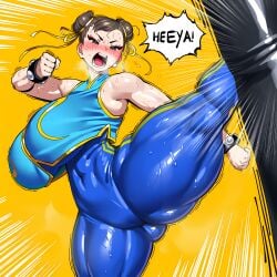 1girls 2026 ai_generated big_ass big_breasts blush breasts brown_eyes brown_hair bubble_butt child_bearing_hips chun-li dat_ass dialogue dumptruck_ass fat_ass female female_only glissando horny horny_female huge_ass huge_breasts hyper_breasts imminent_sex light-skinned_female milf mommy musk musk_clouds solo street_fighter sweat sweatdrop sweating sweaty text thick_thighs thunder_thighs tight_clothing training kicking excessive_sweat