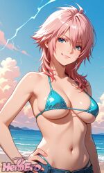 1girl 1girls ai_generated areolae ass blush breasts completely_nude curvy female female_only final_fantasy_xiii full_body hentai heroero high_resolution highly_detailed large_breasts lightning_(final_fantasy) long_hair looking_at_viewer navel nipples nsfw nude open_mouth patreon pussy rule34 seductive simple_background smile solo thick_thighs thighs uncensored wide_hips