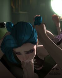1boy 1girls 3d 3d_animation animated arcane arcane_jinx ass athletic_female barefoot blowjob blue_hair braided_hair cadozeru crying crying_with_eyes_open cum cum_in_mouth cum_in_throat cum_inside deepthroat feet feet_up fellatio female forced hair_grab human jinx_(arcane) jinx_(league_of_legends) league_of_legends light-skinned_female light-skinned_male light_skin longer_than_30_seconds male medium_breasts oral oral_penetration oral_sex pov pov_eye_contact punk punk_girl rape ruined_makeup runny_makeup runny_mascara shorter_than_one_minute soles sound sound_effects swallowing tagme tears throat_fuck throat_noise throat_swabbing throatpie toes twintails video