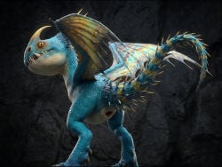 ai ai_generated ass cloaca female how_to_train_your_dragon rear_view solo stormfly wings