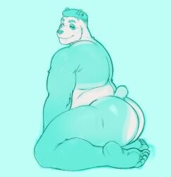 bara bara_ass big_ass big_ass_(male) big_butt bubble_ass bubble_butt cleavage dumptruck_ass dumptruck_butt fat_ass fat_butt gay huge_ass huge_butt hunnipanda hunnipanda_(character) male male_only muscular muscular_ass muscular_butt panda plump_ass plump_butt round_ass round_butt thick_ass thick_butt