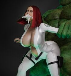 3d anal big_breasts big_penis black_widow_(marvel) bulge bulge_through_clothing busty capisoto cum cum_from_mouth cum_from_nose cum_inside cum_through cumflation curvy curvy_body curvy_female curvy_figure defeated female female_penetrated holding hulk hulk_(series) inflation leg_strap marvel marvel_comics ranged_weapon restrained self_upload thick_ass thick_penis thick_thighs weapon