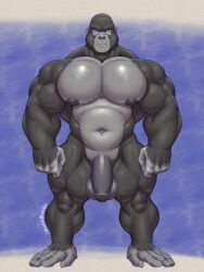 balls bara_tiddies bara_tits big_chest big_daddy_(sing) big_pecs gigantic_chest huge_chest huge_pecs hunnipanda large_pectorals male male_focus male_only male_solo manboobs massive_chest massive_pecs moobs muscular muscular_male penis sing_(movie) solo_male