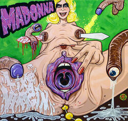 ? abstract_art anal anal_beads anal_object_insertion blood body_horror celebrity eye gore horror lou_rusconi madonna monster mouth musician tagme tentacle_monster unseen_male_face vagina_dentata what