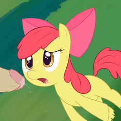 apple_bloom_(mlp) cub cum_in_mouth earth_pony equine fellatio female friendship_is_magic horse male my_little_pony oral pony straight_hair tagme thegalen young