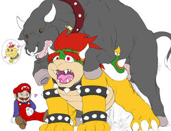 bestiality bossy bowser green_shell horns koopa male_only mario mario_(series) mistaken_identity nintendo shell spiky_shell tagme zetsho zoophilia