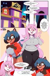 2girls anthro big_breasts bigdon1992 brand_new_animal breasts female female_focus female_only michiru_kagemori nazuna_hiwatashi studio_trigger tagme thick_thighs thighs