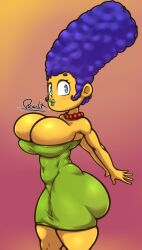 1girls ass big_ass big_breasts big_lips blue_eyes blue_hair breasts bubble_butt cleavage clothing dress female female_only green_dress green_lips green_lipstick hair huge_breasts lips lipstick marge_simpson mature mature_female mature_woman milf mother necklace pachislot solo solo_female the_simpsons thick_lips thick_thighs thighs tight_dress