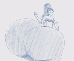 1girls ass ass_bigger_than_body ass_bigger_than_head ass_bigger_than_torso big_ass bubble_ass bubble_butt butlova colossal_ass dat_ass enormous_ass female gigantic_ass growth_academy huge_ass hyper_ass massive_ass meat_wall_(body_type) shiori_matsumoto sketch