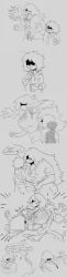 1boy 1boy1girl 1girls artist_request big_breasts bigger_female bra breast_bigger_than_head coffee coffee_cup comic deltarune dialog dialogue doodle drinking english english_dialogue english_text female female_anthro kris_(deltarune) licking licking_breast male male/female male_human male_human/female_anthro multiple_panels opening_shirt scalie shirt_open size_difference spilled_drink spilling_drink surprise surprised surprised_expression susie_(deltarune) tagme tagme_(artist) taller_female taller_girl text text_bubble threatening underwear undressed undressing undressing_another undressing_partner