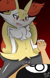 2022 anthro black_body black_fur blush bodily_fluids bottomless braixen breasts canid canis clothed clothing cum cum_in_pussy cum_inside detailed duo ejaculation eye_contact female floating_heart fluffy fluffy_tail fox fur fur_tuft genital_fluids genitals glistening glistening_body glistening_eyes hand_holding handpaw happy happy_sex heart human human_on_anthro humanoid interspecies light lighting looking_at_another looking_pleasured male mammal narrowed_eyes navel nintendo on_style open_mouth orange_body orange_fur paws penetration penile penile_penetration penis penis_in_pussy pokémon_(species) pokemon pokemon_(species) pokemon_focus pokephilia pokesiimii pussy_juice red_eyes sex shaded shirt small_penis small_penis_adoration spread_legs spreading thick_thighs tongue topwear tuft vaginal_penetration video_games vulpine white_body white_fur wide_hips yellow_body yellow_fur