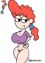 1girls big_breasts breasts disney disney_channel female_only glasses mrmasskie panties pepper_ann pepper_ann_pearson red_hair solo solo_female toon_disney