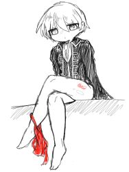 barefoot doodle femboy fundoshi gintama kehiko legs okita_sougo sissy solo twink yaoi