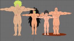 4boys big_penis boner broly broly_(dragon_ball_super) dilf dragon_ball dragon_ball_super dragon_ball_z erection legendary_super_saiyan male male_focus male_only male_saiyan nappa nude raditz sfm_default_map source_filmmaker t-pose tall_male vegeta