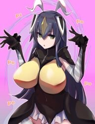 1girls artist_request big_breasts black_hair breasts gijinka huge_breasts kaiju_girl massive_breasts solo solo_female tagme ultra_kaijuu_gijinka_keikaku ultraman_(franchise) zetton