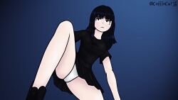 1girls angry annoyed bangs black_hair black_shirt black_skirt boots coffincat18 cute eyes female goth goth_girl gothic grumpy heart heart_tattoo human leg_up light-skinned_female light_skin original original_character panties pantyshot shirt skirt tattoo teen teenage_girl teenager thick_thighs thighs upskirt white_panties