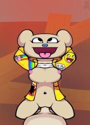 1boy 1girls ahe_gao anthro arms_behind_head arms_up bear bear_(game) bear_ears bear_girl belly belly_button bottomless breasts cartoony elpepereal erection female female_focus furry i_need_special_guest_r34 jacket_of_pure_golden_epicness male male_penetrating_female male_pov meme meme_attire mostly_nude navel nipples offscreen_character on_back open_mouth partial_male penis reverse_cowgirl_position riding riding_penis roblox roblox_game sex shirt smooth_penis stomach straight tan_fur team_durp_(bear) tongue tongue_out unbuttoned unbuttoned_shirt ursid ursine vagina vaginal_penetration vaginal_sex