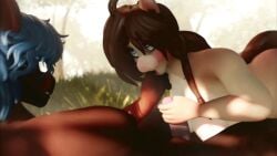 animated anthro duo female fingers fur furry handjob hemlock kabangeh male male/female ondrea_(artist) ondrea_(ondrea) penile sex smile sucking