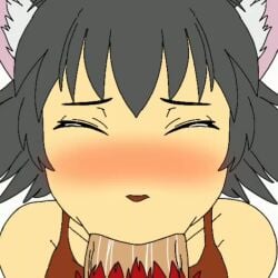 1boy 2d 2d_(artwork) 2d_animation animated anime_style black_hair blowjob blush cat_ears cat_nose cute_face eyes_closed female fluids licking_penis loop lowres moaning neko non-human original_character penis solo sound spanky15 sucking_penis video voice_acted